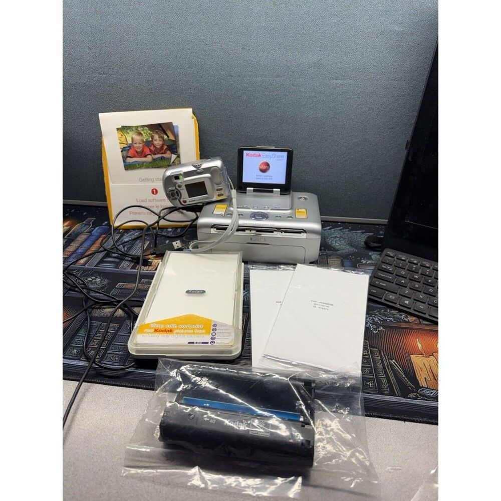 kodak easyshare photo printer 500 W/ C300 Camera New Ink Cart X68 Photo Paper